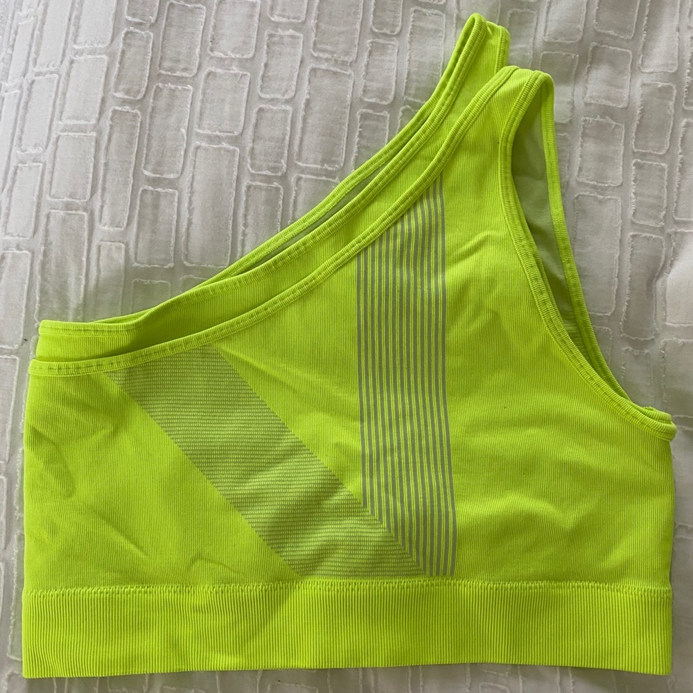 Fabletics Neon One Shoulder Sports Bra